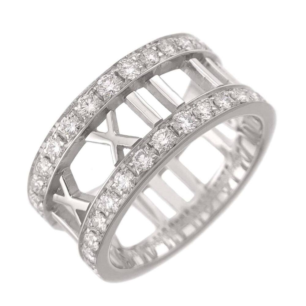 Tiffany & Co. Atlas Diamond Ring, 18K White Gold (750)